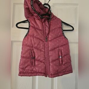 Dkny Pink Hooded Puffer Vest And White All In Motion Vest Bundle